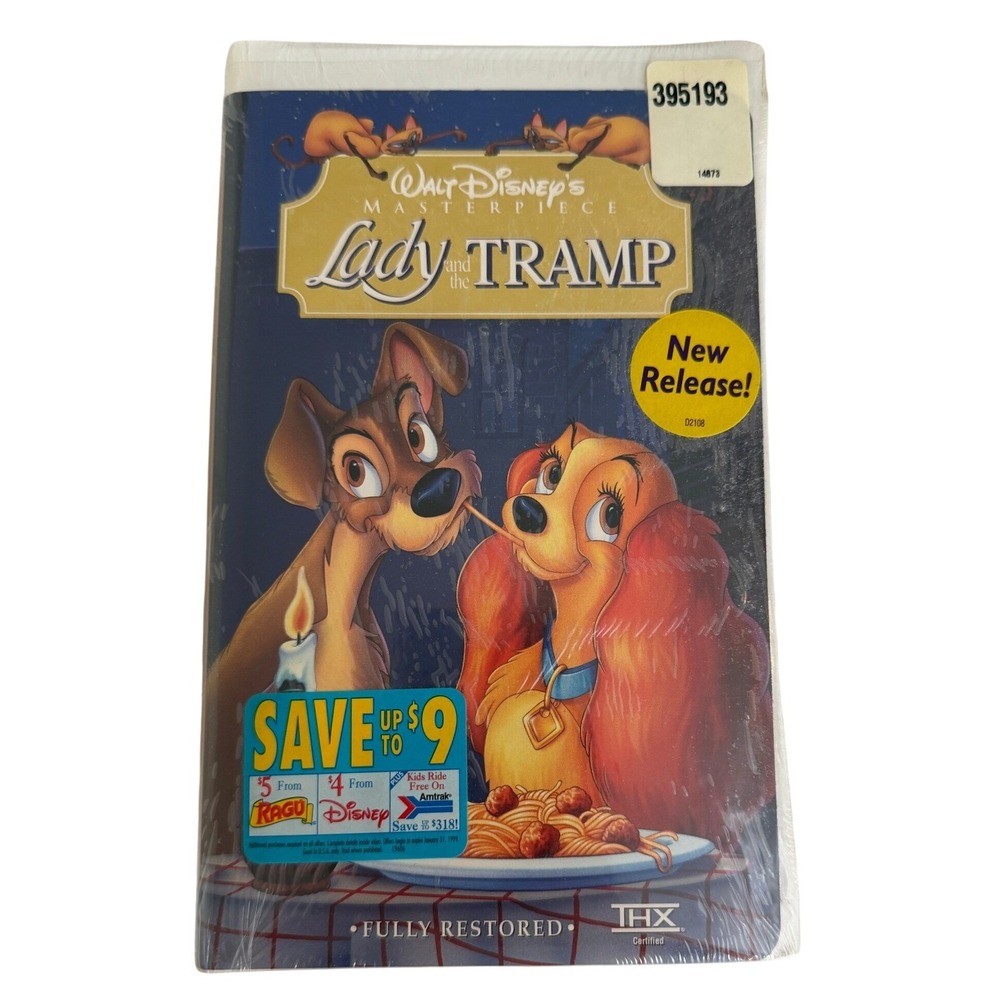 Disney Lady and the Tramp VHS Masterpiece Collection Factory Sealed THX 14673